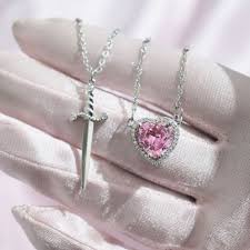 Collar Espada Corazon Pareja +CAJAREGALO